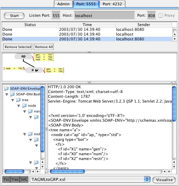 Soapmeter visualising a
    TAGML tree